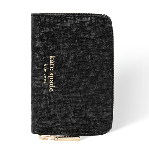 kate spade new york Devin Zip Magnetic Card Holder/Wallet - Black | Stylish Phone Wallet - Compatible w/MagSafe Phones & Cases -Detachable MagSafe Wallet for iPhone 17 Pro Max/16/15/14/Pixel 10 - color: Black-Devin Zip