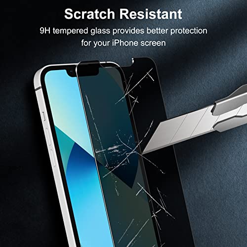 WHPXJY [2 Pack] for iPhone 13 Privacy Screen Protector Compatible with iPhone 13 Pro/14, Anti-Spy Tempered Glass Film, Touch Sensitive, No Air Bubbles, Case Friendly, with Easy Alignment Tool - size: iPhone 13/13Pro-6.1Inch