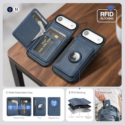 Antsturdy Compatible with MagSafe iPhone 17 Air Wallet Case,Dark Blue - color: Dark Blue, size: iPhone 17 Air - 6.5"