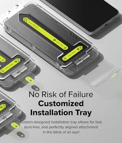Ringke for Samsung Galaxy A56 5G Screen Protector [Easy Slide, 2 Pack] | Easy Installation with Alignment Tool, Case Friendly Premium 9H Hardness Tempered Glass - size: Galaxy A56
