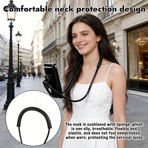 Lazy Phone Holder, 27.6" Flexible Arm Phone Mount, Black