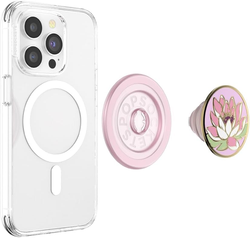 PopSockets Phone Grip for MagSafe, Magnetic Holder- Water Lily - color: Water Lily MagSafe, style: MagSafe