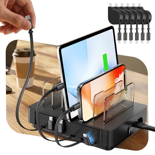 SooPii HomeHub H1 60W Charging Station for Multiple Devices, Black - color: Black