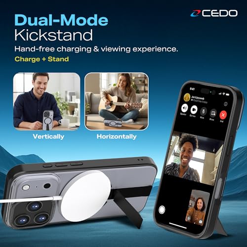 CEDO Magnetic Kickstand Case for iPhone 17 Pro, MagSafe Compatible Black - size: iPhone 17 Pro