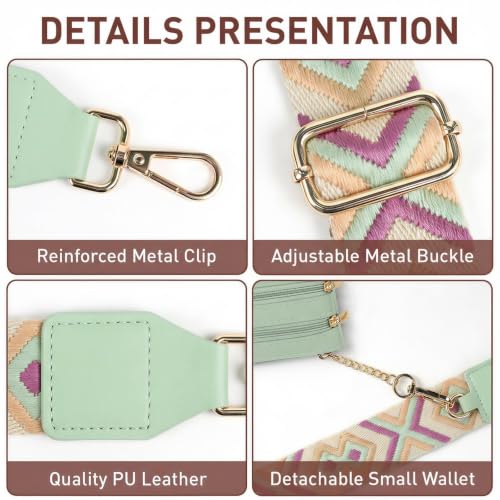MOLOPPO Phone Lanyard Detachable Pouch for iPhone for Android Purple Green - color: Purple Green