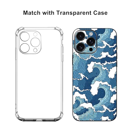 Skin Wrap Compatible with 13/14/15/16/17 Pro Max (Blue, 15 Pro Max) - color: Blue, size: 15 Pro Max