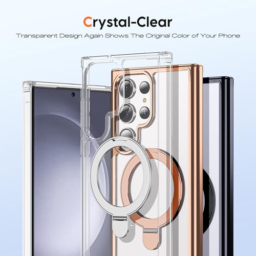 Clear Case for Samsung Galaxy S23 Ultra with Stand 6.8",Clear - color: Clear, size: Samsung Galaxy S23 Ultra