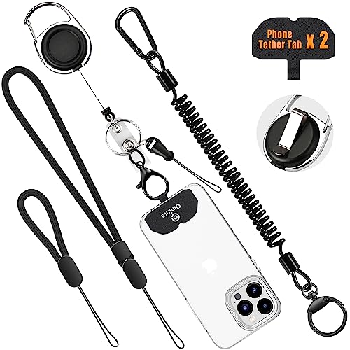 Anti Theft Phone Strap Set with Phone Tether Tab Fit for iPhone Most Phones
