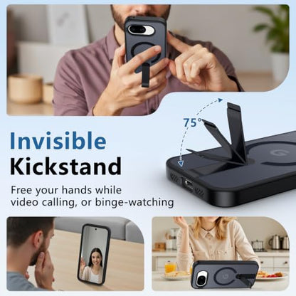 for Pixel-10A Case Strong Magnetic Compatible with MagSafe, Black - color: Black, size: Pixel 10A 6.3"