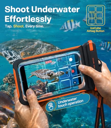 TORRAS IPX8 Waterproof Phone Pouch Floating, Underwater Screen Touchable | Black & White, 2 Pack Universal Waterproof Phone Case with Lanyard, Snorkeling, Beach, Cruise, Travel Essentials, 7.0 Inch - color: 2 Pack-Black & White