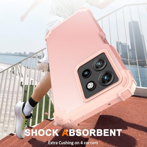 Phone Case for Motorola Moto G Power 2025/Moto G Play 5G 2025 Hard Cover Shockproof Soft Silicone Bumper Hybrid Three Layer Heavy Duty Grip Rugged Protective Cell GPower GPlay XT2515-1 Rose Gold - color: Rose Gold