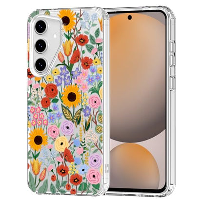 MOSNOVO Case for Samsung Galaxy S24 FE, [Buffertech 6.6ft Military-Grade Drop Protection] [Anti Peel Off Tech] Clear TPU Bumper Phone Case Cover Design - Blossom & Bloom - color: Clear - Blossom & Bloom, size: Samsung Galaxy S24 FE