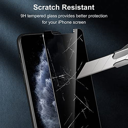 WHPXJY Privacy Screen Protector for iPhone 11 Pro Max & iPhone Xs Max (2 Pack), Tempered Glass Film with 28° Privacy Protection, Anti-Scratch, Easy Installation, Bubble-Free (Not for iPhone 11) - size: iPhone 11 Pro Max -6.5Inch
