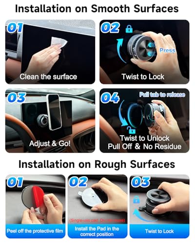 for MagSafe Car Mount, Vacuum Magnetic Car Phone Holder Stand for Your Car - color: Black 3