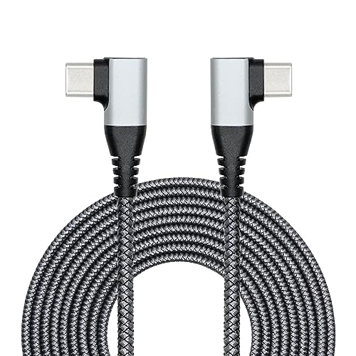 90 Degree USB C Power Data Cable 9FT, 60W PD Fast Charging & 480Mbps Data - style: Gray - 3M/9FT