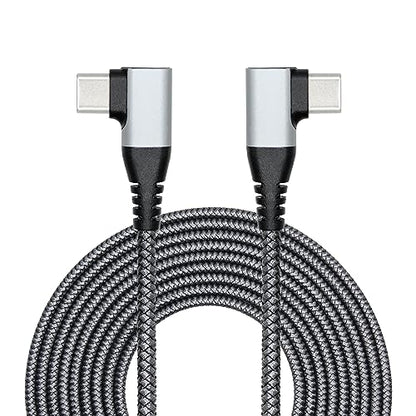 90 Degree USB C Power Data Cable 9FT, 60W PD Fast Charging & 480Mbps Data - style: Gray - 3M/9FT