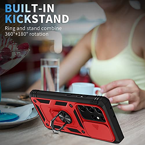 PASNEW Case for Samsung Galaxy S21 Ultra,6.8",Red - color: Red, size: Galaxy S21 Ultra (6.8 inch)