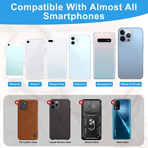 SHANSHUI Phone Wallet, 5 Pack Anti-Lost Design Sticky Silicone Phone Credit Card Holder Business Cards ID Card Pocket Compatible for iPhone, Android & Most Smartphones-3Pack Grey - color: Grey x3