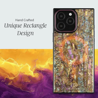 COCOMII Rectangle for iPhone 15 Pro Case, Eclipse Abalone Shell | Compatible with MagSafe Wireless Charging, Shockproof 10ft Drop Protection, Camera & Screen Protection, Premium Glossy Finish - color: Eclipse Abalone Shell, size: iPhone 15 Pro (6.1")