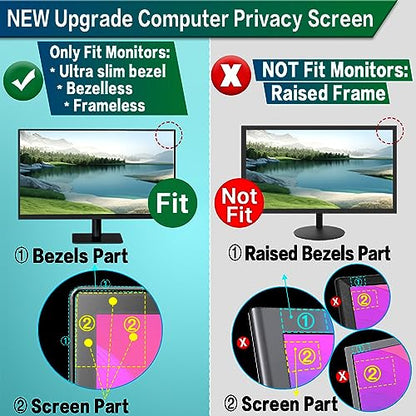 STARY [2 Pack 23.6 Inch Computer Monitor Privacy Screen for 16:9 Ratio - size: 23.6 Inch 16:9 Upgrade