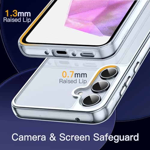 JETech Case for Samsung Galaxy A35, Anti-Yellowing, Clear | Shockproof Protection, Scratch Resistant Hard PC Back, Durable Transparent TPU Bumper - color: Clear, size: Galaxy A35