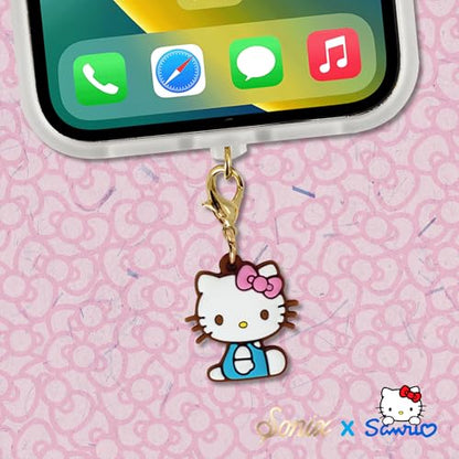 Sonix x Sanrio Dust Plugs - USB C + Lightning Compatible - Sanrio Silicone Charging Port Charms (3 Pack) - Hello Kitty Pink Bows - color: Hello Kitty Pink Bows