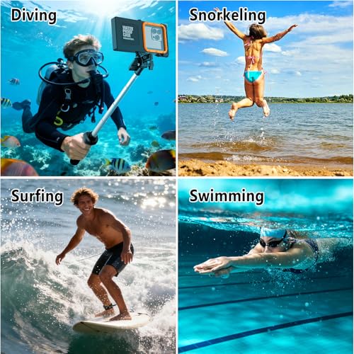 Waterproof Selfie Stick with Phone Case - Professional Underwater Phone Case for with Rechargeable Stick (2th Waterproof Selfie Stick)