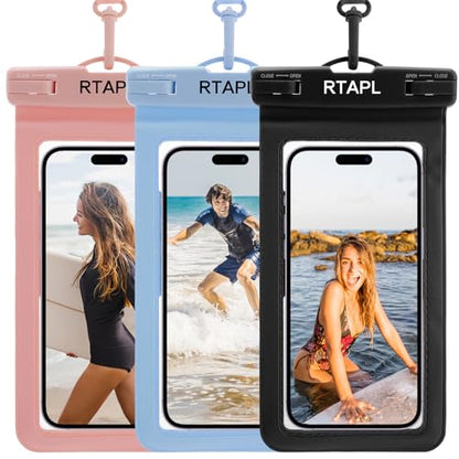 2-in-1 Floating Waterproof Phone Pouch & Detachable Armband, IPX8 Certified Dry Bag with Lanyard, Universal Protector for iPhone 17-11 Pro Max Plus Air & Galaxy S25/S24.Black - color: Black