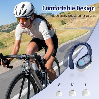 Wireless Earbuds Bluetooth 5.4 Headphones Sports, 75Hrs Bass Hi-Fi Stereo - color: Y-Starry Deep Blue