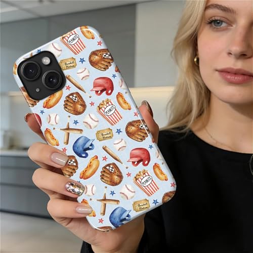 Case for iPhone 14 Plus, Shockproof Hybrid Protective Phone Case, Dual-Layer Drop Protection Anti-Scratch, Baseball Fun - color: Baseball Fun, size: iPhone 14 Plus