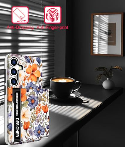 for Samsung Galaxy S24 / S25 Case - Blue Nice Floral - color: Blue Nice Floral