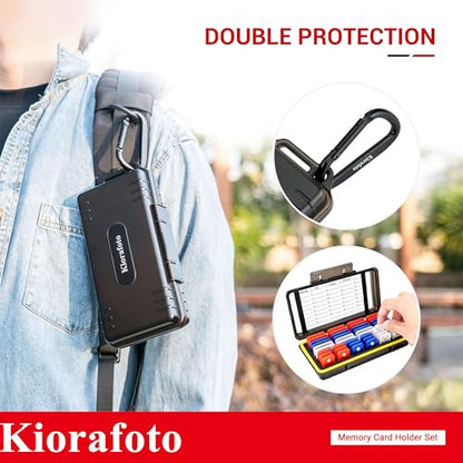 Kiorafoto Memory Card Case w 24 SD & 18 TF Transparent Standard Card Cases - color: for 24 SD+18 TF(With Box)