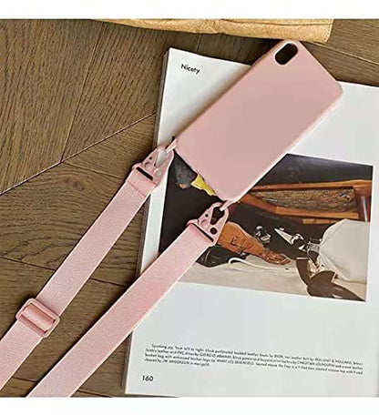 Compatible with iPhone 6/7/8/SE2/SE3,Crossbody Phone Case with Lanyard Cute Soft Silicone Case with Adjustable Shoulder Strap Shockproof Protector Compatible with Women Girls Pink - color: Pink, size: iPhone 6/7/8/SE2/SE3