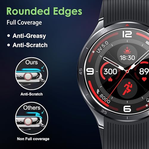 for Oneplus Watch 3 Screen Protector, 9H Hardness Anti-Scratch Tempered Glass flim, Case Friendly, Anti-Fingerprint,Anti-Scratch 3 PACK - size: Oneplus Watch 3