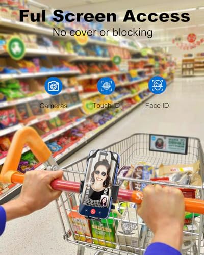 Shockproof Bike Phone Holder for Stroller, Motorcycle, Baby Stroller, Shopping Cart, Scooter, Ebike, Bicycle, Handlebar Cell Phone Mount Clamp for iPhone 17 16 15, All 4-7” Devices