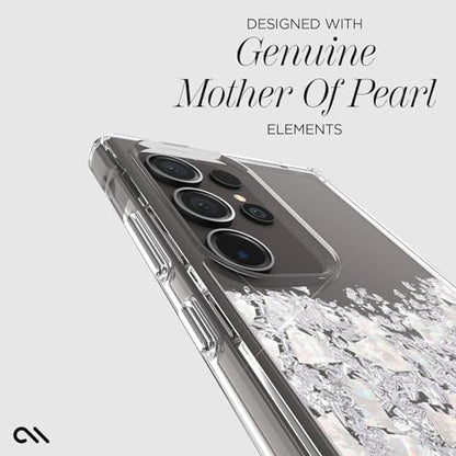 Case-Mate Samsung Galaxy S24 Ultra Case [6.8"] [12ft Drop Protection] [Wireless Charging] Touch of Pearl Phone Case for Samsung Galaxy S24 Ultra - Luxury Bling Glitter, Anti-Scratch, Shockproof, Slim - color: Touch of Pearl
