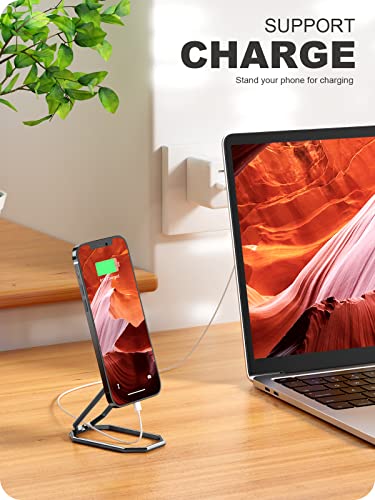 A-LuGei Phone Kickstand Ring Holder, Cell Phone Grips, Phone Stand for Desk - color: Hallow Black