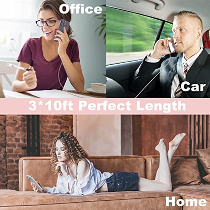 USB A to Lightning Cable, 3PCS 10FT iPhone Charger, 90 Degree Cable