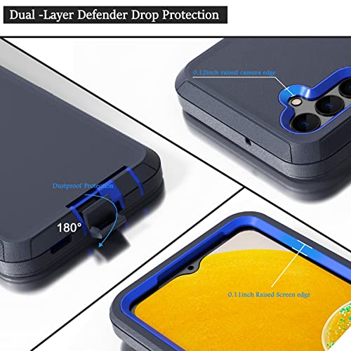 Compatible with Samsung Galaxy A13 5G Case(NOT for A13 4G), with Belt Clip Holster Heavy Duty Rugged Shockproof Full Body Protection Kickstand Phone case for Samsung Galaxy A13 5G (Blue) - color: Blue