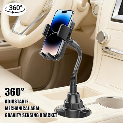 360° Rotatable Long-Neck Cup Holder Phone Mount, Style X907 - size: A297+X907