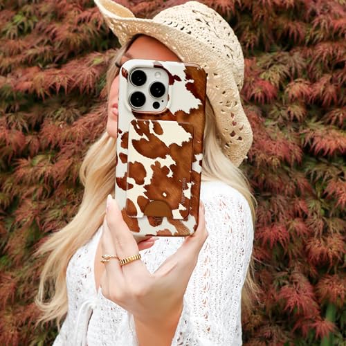 VELVET CAVIAR compatible with MagSafe Wallet 2.0 | Magnetic Card Holder Wallet for iPhone 17/16/15/14/13/12 or Phone Cases compatible with MagSafe | Cocoa Cow - color: Cocoa Cow