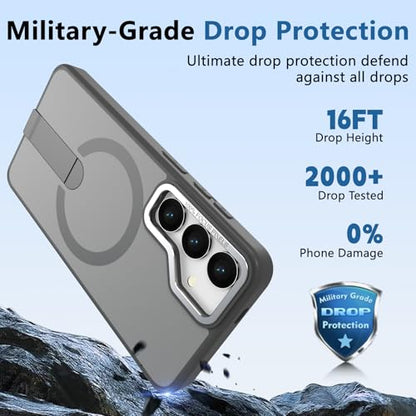 for S24-Case/S25-Case, Compatible with MagSafe, Gray - color: Gray, size: Galaxy S24 6.2"
