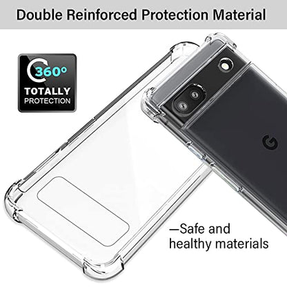Google Pixel 6a Case with Screen Protector, Crystal Clear TPU Protective Cover - color: Z Clear, size: Google Pixel 6a Case