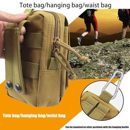 2 Pack Tactical Molle Pouch, Universal EDC Waist Bag Pouches, Outdoor Belt Bags Gear Tool Gadget Pocket with Cell Phone Holster Kakhi - color: kakhi