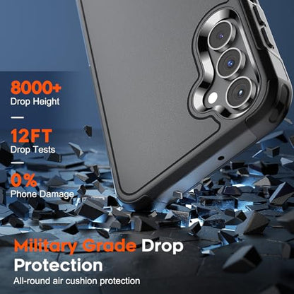 zapica Designed for Samsung Galaxy A15 5G Case, Black | Military Grade Drop Protection, Dual Layer Structure Design, Heavy Duty Shockproof Non-Slip Phone Cover - color: Black, size: Samsung Galaxy A15 5G 6.5''