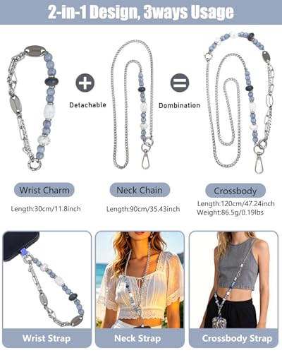 Phone Lanyard, On-the-Go Universal Crossbody Strap Neck Lanyard with Phone Tether Patches for Most Cellphones - color: S