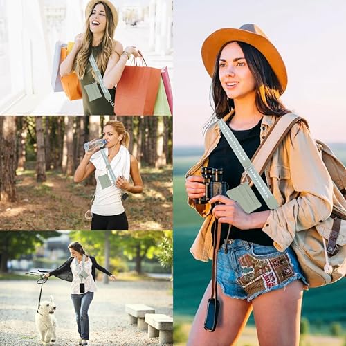 Clip and Go Phone Strap with Zippered Pouch,Phone Strap with Cellphone Chain Accessories - color: Green