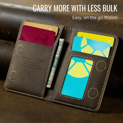 Defencase for Magsafe Wallet Magnetic Card Holder RFID Blocking, R-Brown - color: Retro Brown