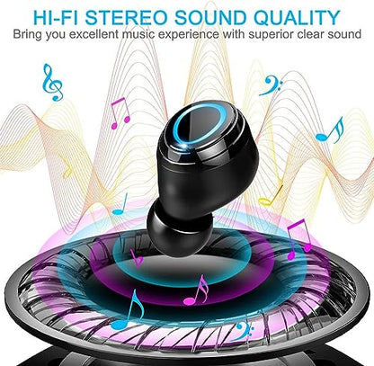 Ordtop Wireless Earbuds, 140Hrs Playtime Ear Buds 2026 New Bluetooth 5.3 Headphones 6D Stereo Bass with ENC Clear Call, IPX7 Waterproof Earphones for Sports/Working, in Ear Headphones for Android/iOS