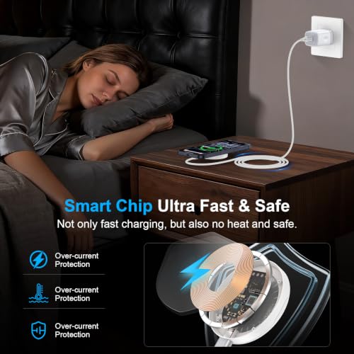 MagSafe Charger 25W Magnetic Wireless Charger Fast Charging Pad for iPhone18 Pro/17 Pro Max/17e/16/15/14/13/12/Airpods/Samsung Galaxy S26 Ultra/S26+/S25/S24/S23/S22/S21/Google Pixel 10 Pro/10a/9/8/7 - color: White